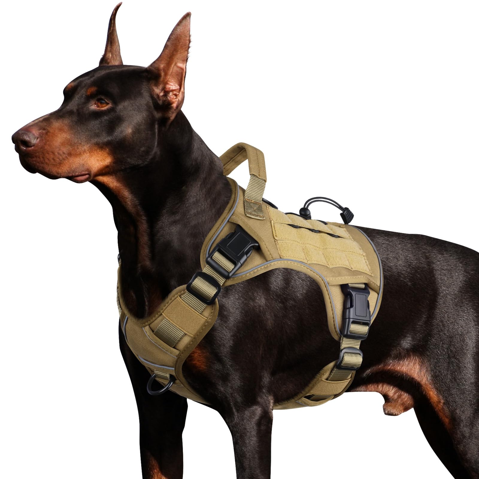 WINGOIN tactical dog harness front view highlights durability for large breeds
