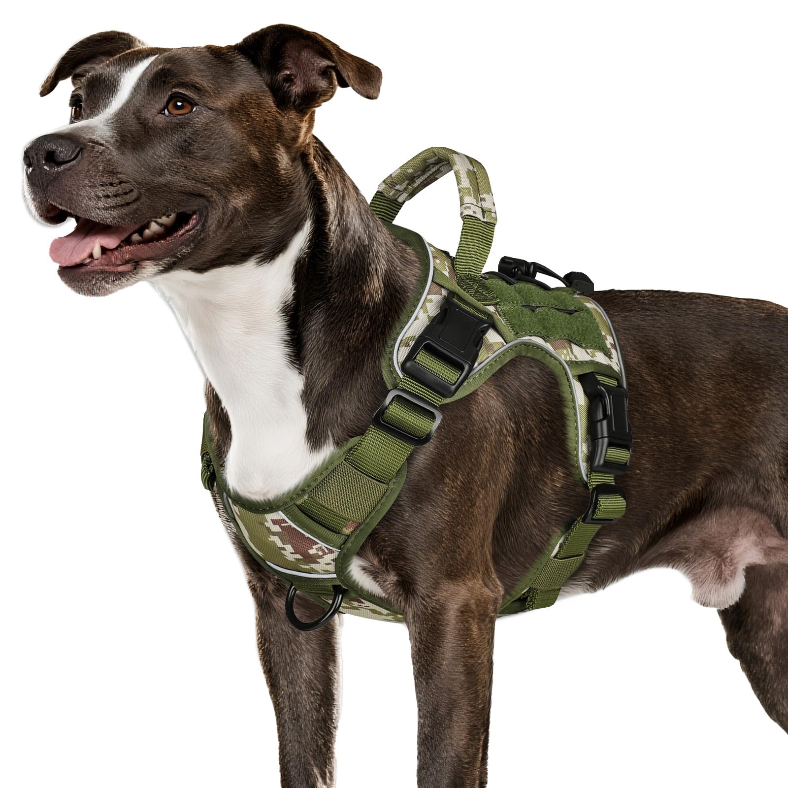 WINGOIN Tactical Dog Harness side-entry design for quick on-off during daily walks.