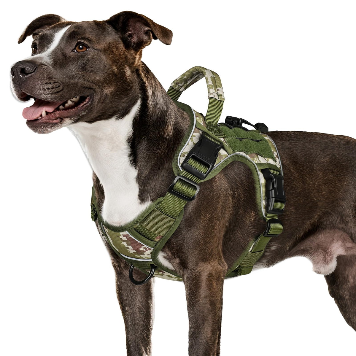 WINGOIN Tactical Dog Harness side-entry design for quick on-off during daily walks.