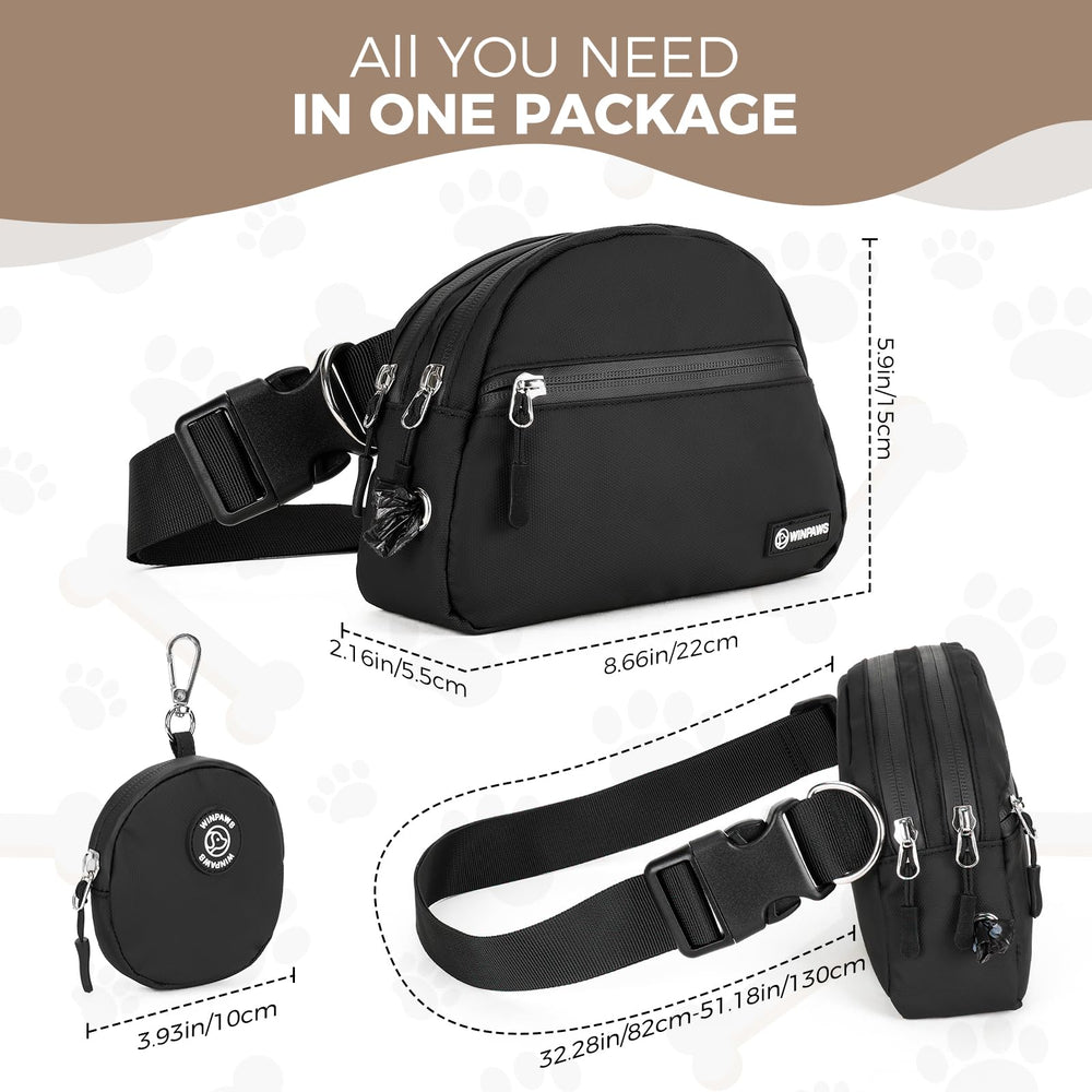 WINPAWS built-in poop bag holder supports quick cleanup during outings