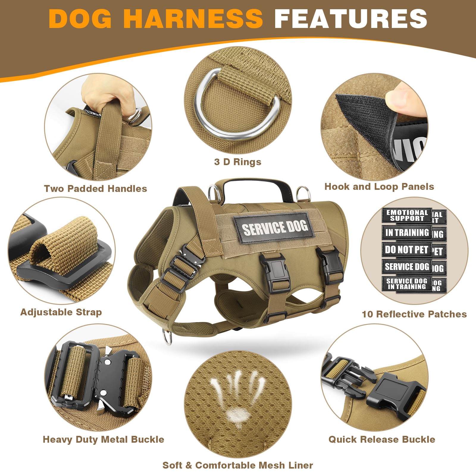 WINSEE vest with 10 patches supports customizable morale and quick ID