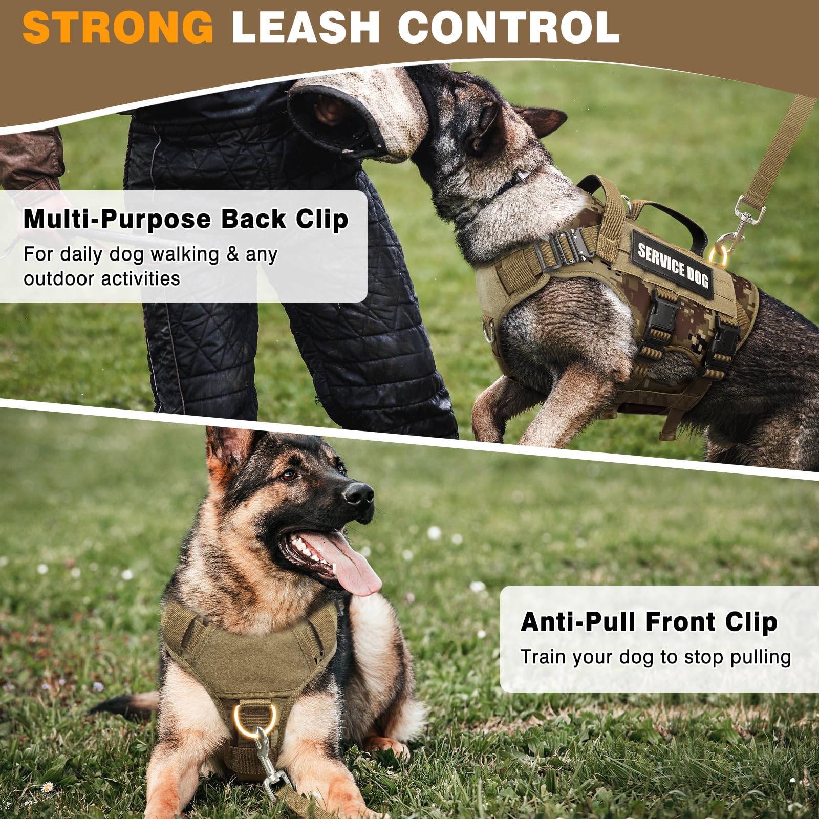 WINSEE anti-pull front clip supports comfortable walks and reduced tugging