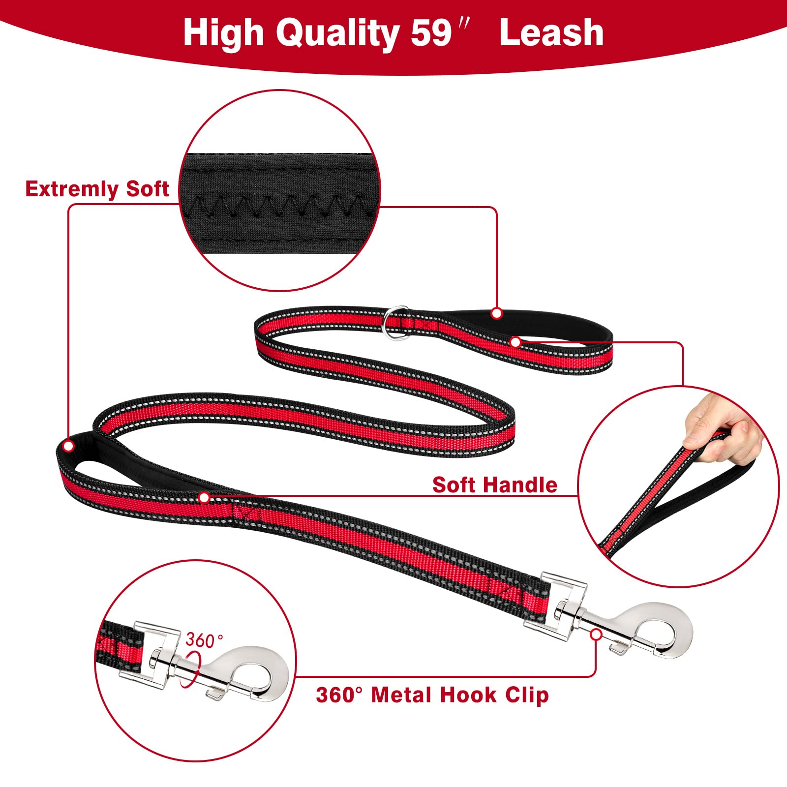 WINSEE back clip provides secure leash attachment for relaxed walks