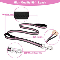 WINSEE back D-rings and reinforced strap for secure leash attachment.