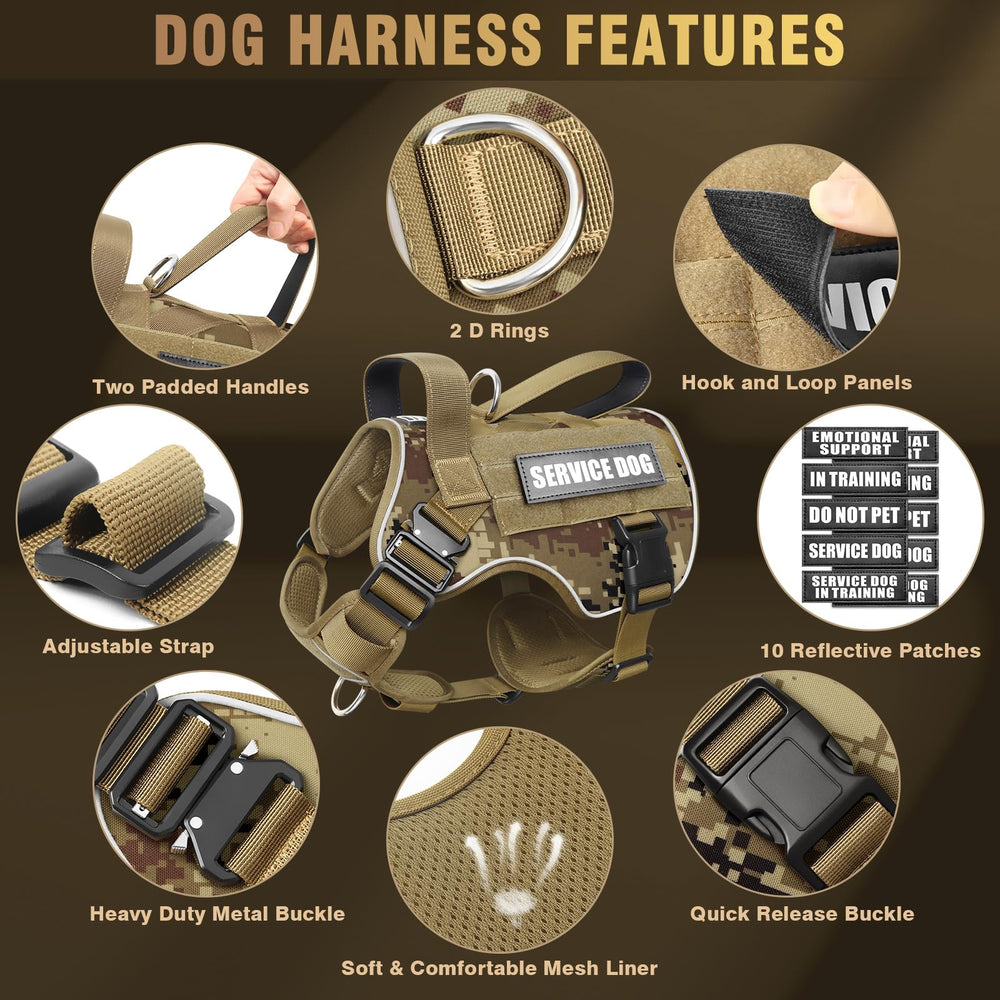 Back handle on WINSEE tactical harness allows quick restraint during training or hiking