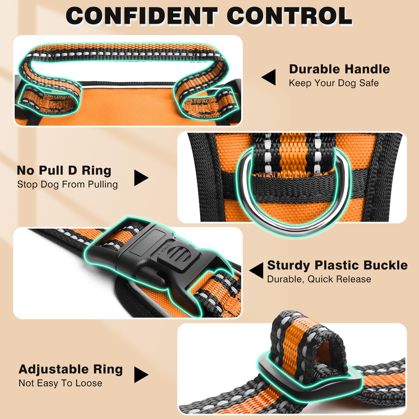 WINSEE sturdy back handle enhances quick control in crowds.