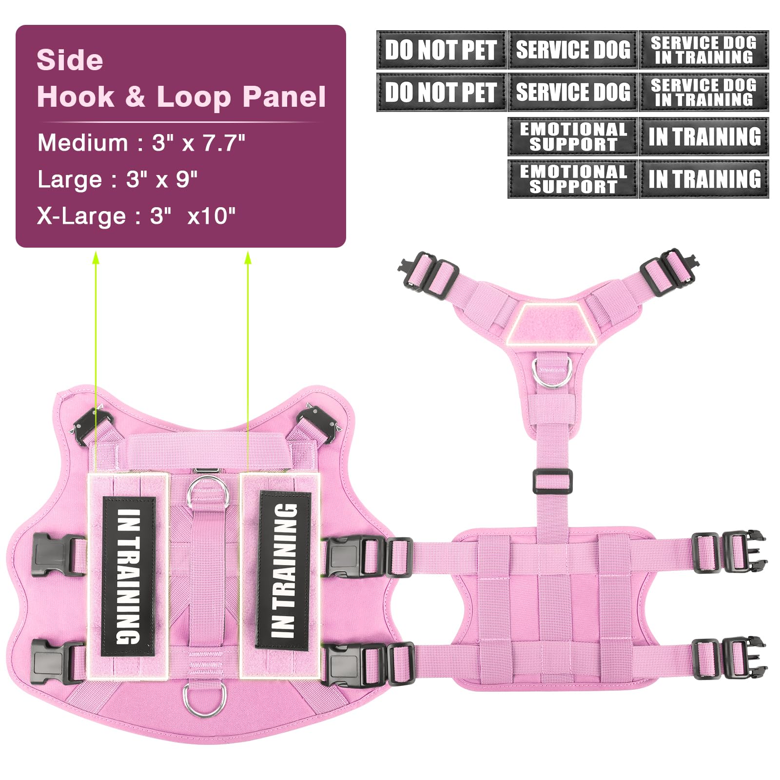 WINSEE vest with double padded handles to lift and guide your dog safely.