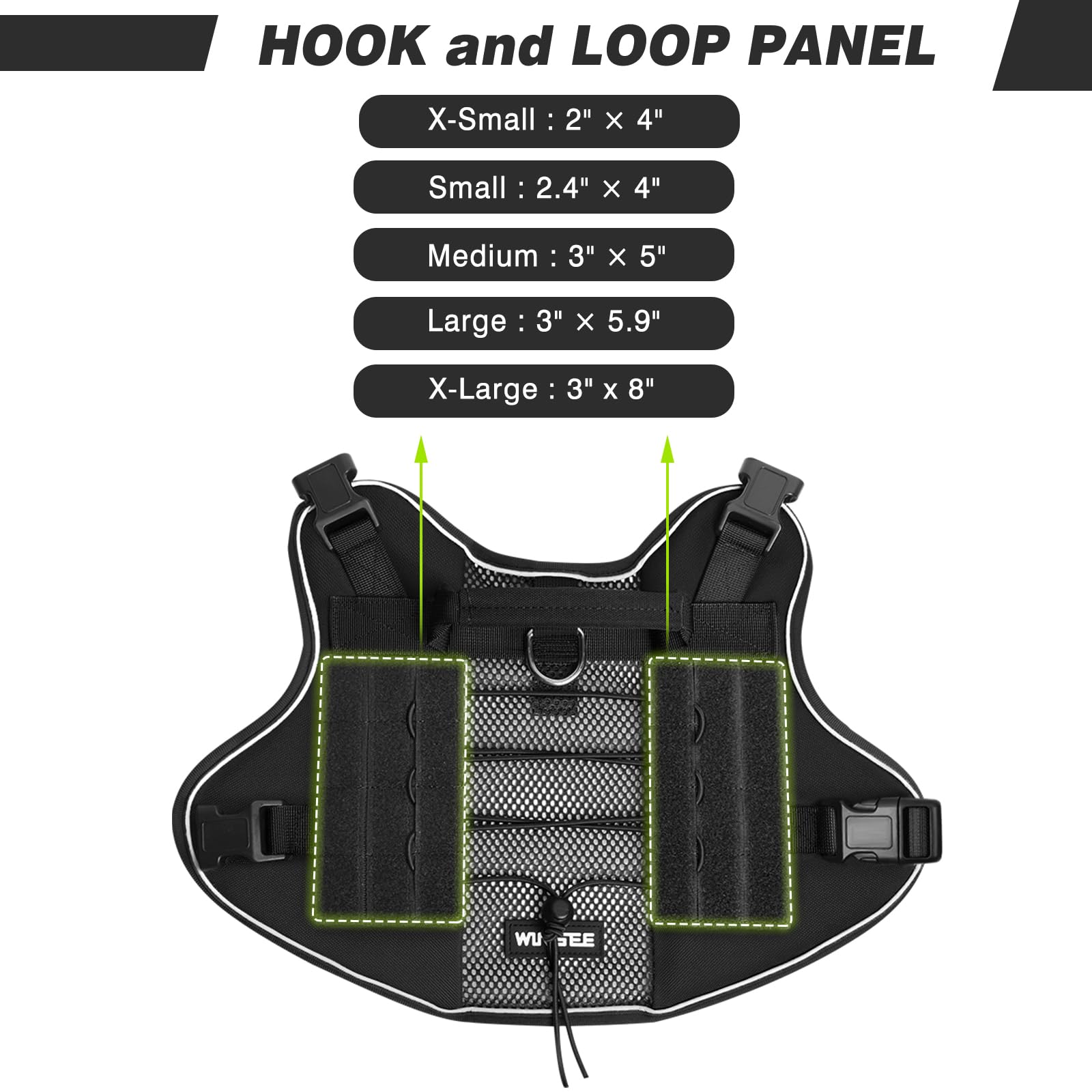 WINSEE harness with front and back D-rings for versatile training.