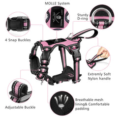 WINSEE front clip no-pull design improves walking control.