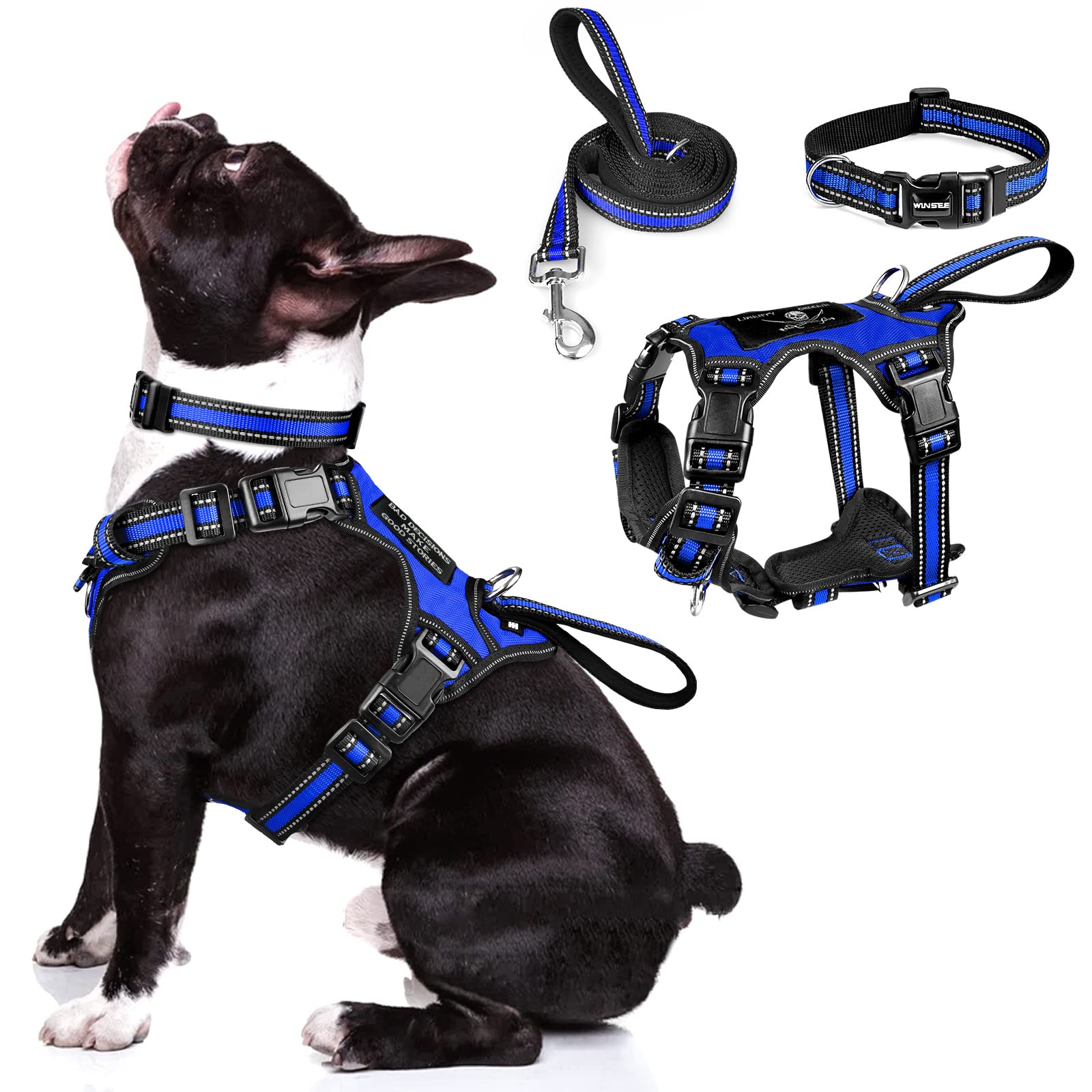 WINSEE front-view 3-in-1 harness for easier, safer walks.