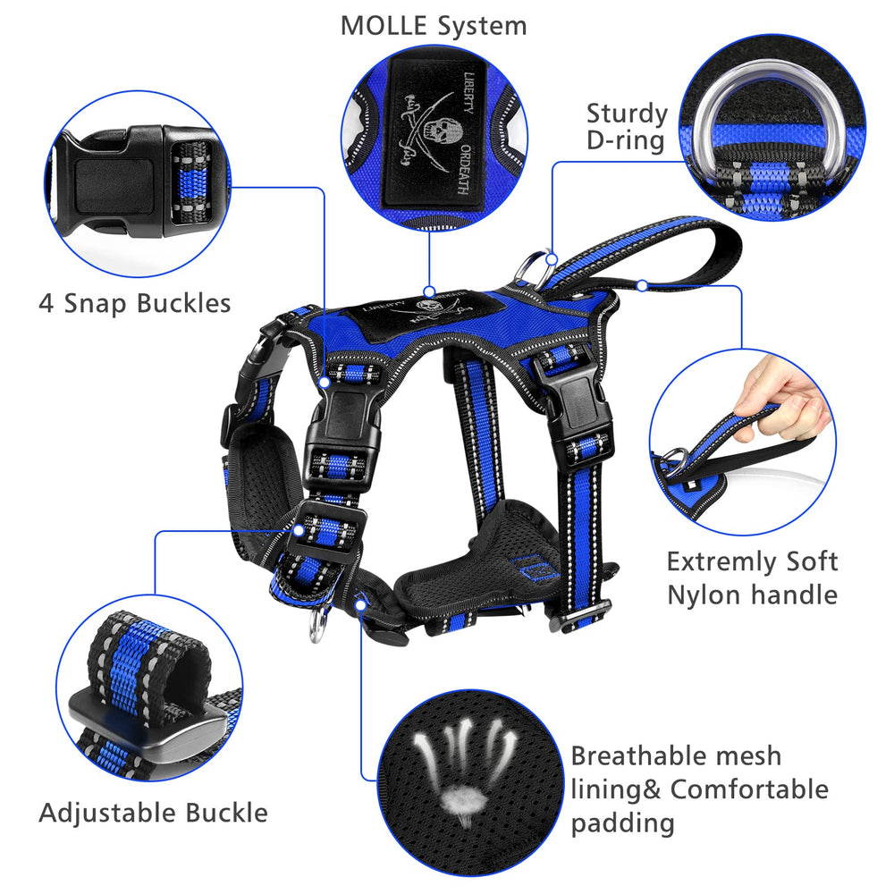 WINSEE no-pull front clip prevents pulling during walks.