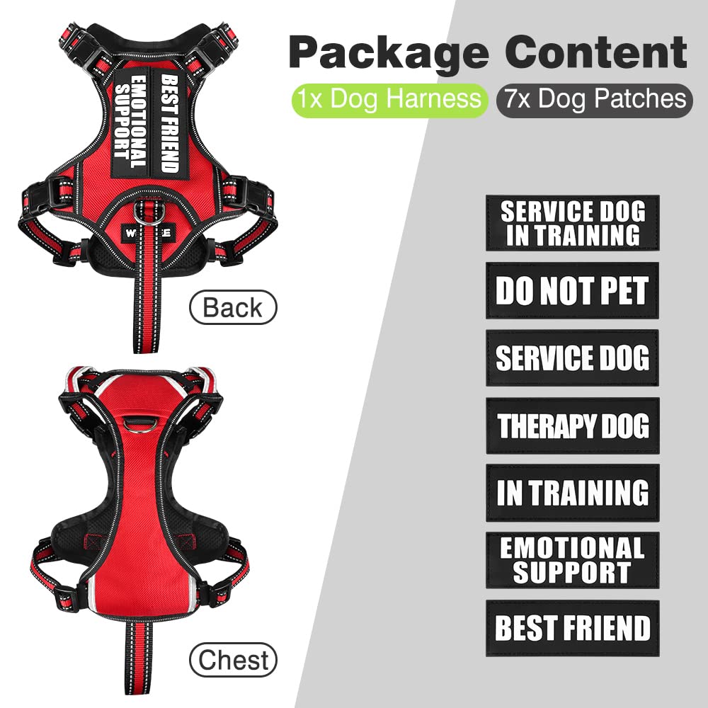 WINSEE patches pack with labels like do not pet and in training
