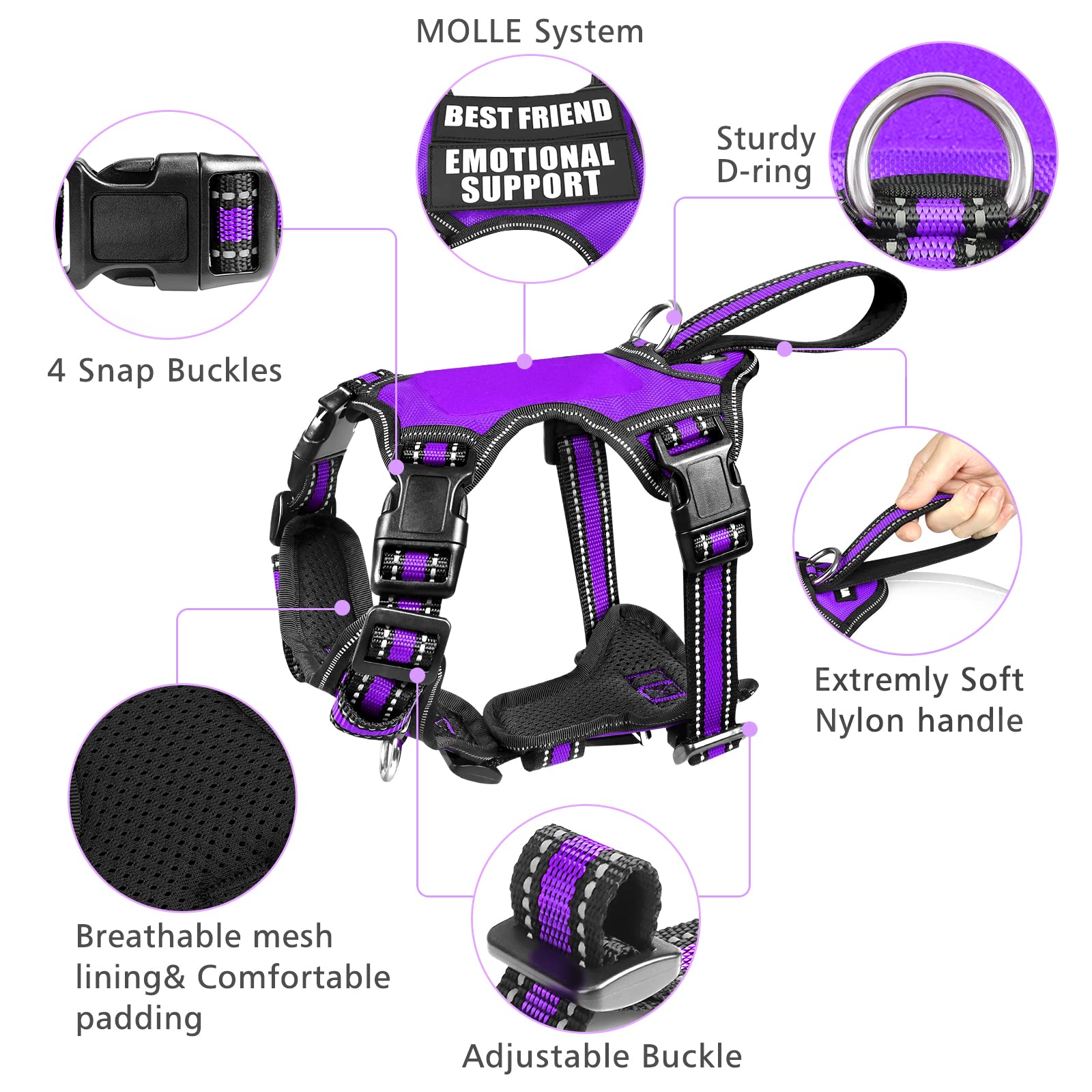 WINSEE adjustable neck and chest fit for growing dogs and comfort
