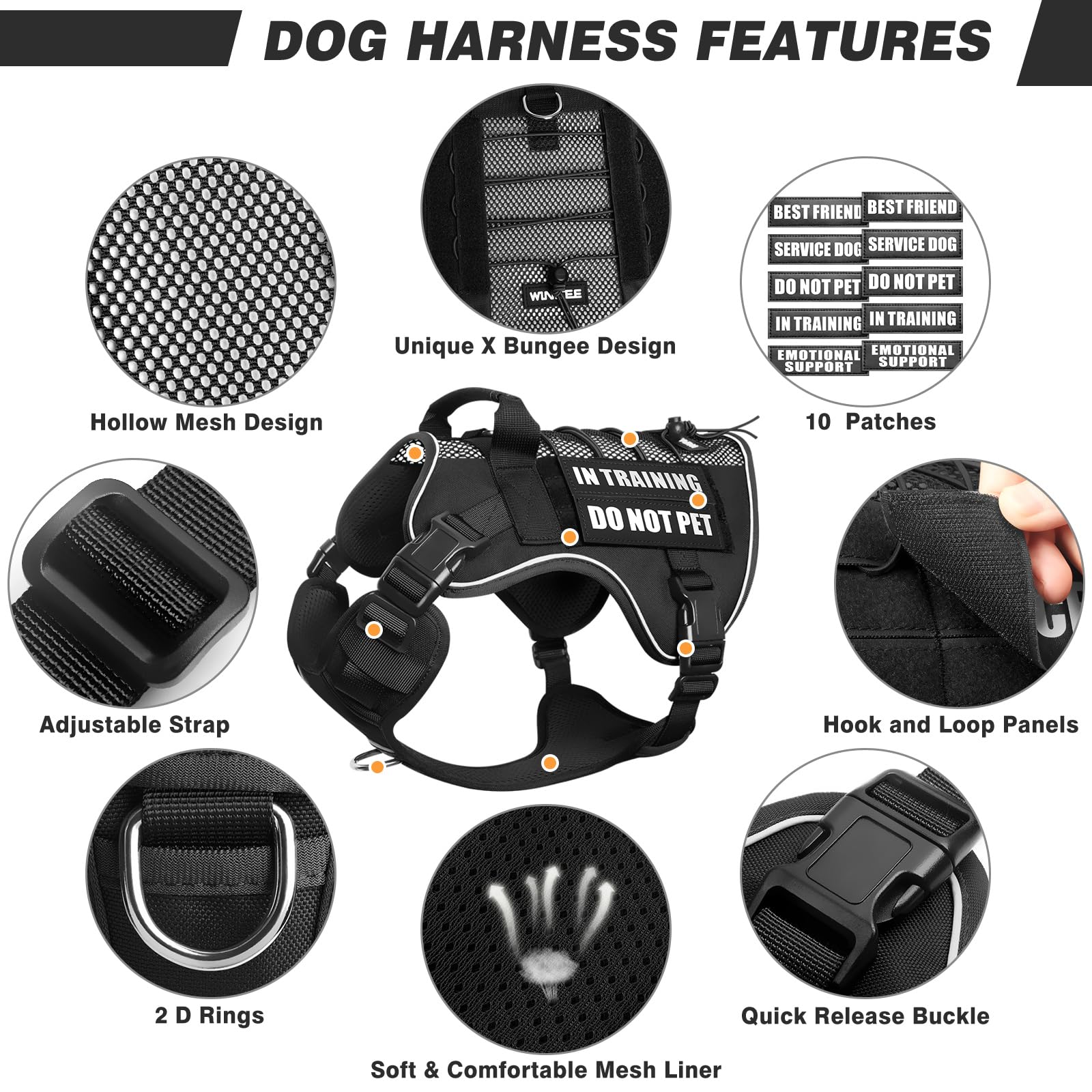 WINSEE reflective strip design enhances visibility during evening strolls.