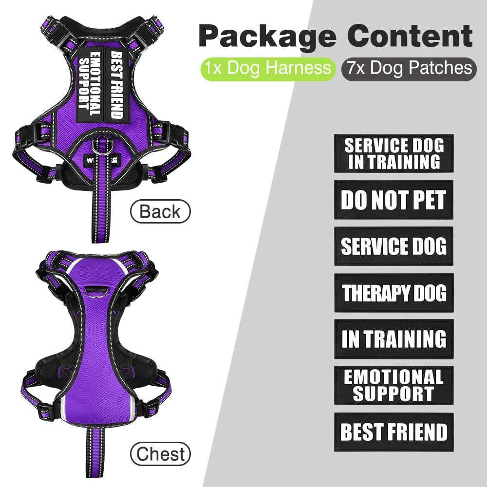 WINSEE no-pull harness front clip distributes tension to reduce choking