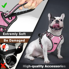 WINSEE service dog vest back view with secure leash clip.