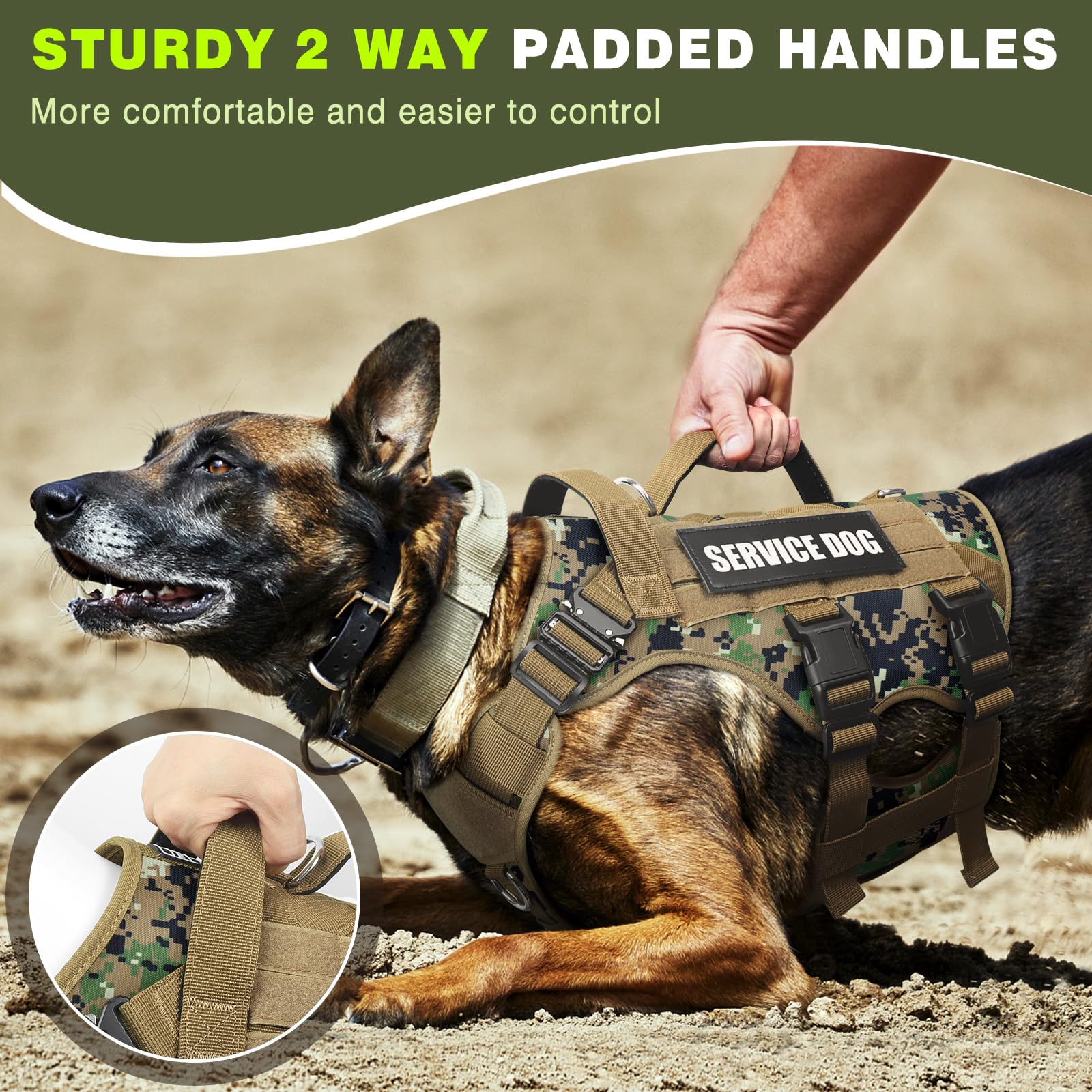 WINSEE vest includes double padded handles for lifting and positioning assistance