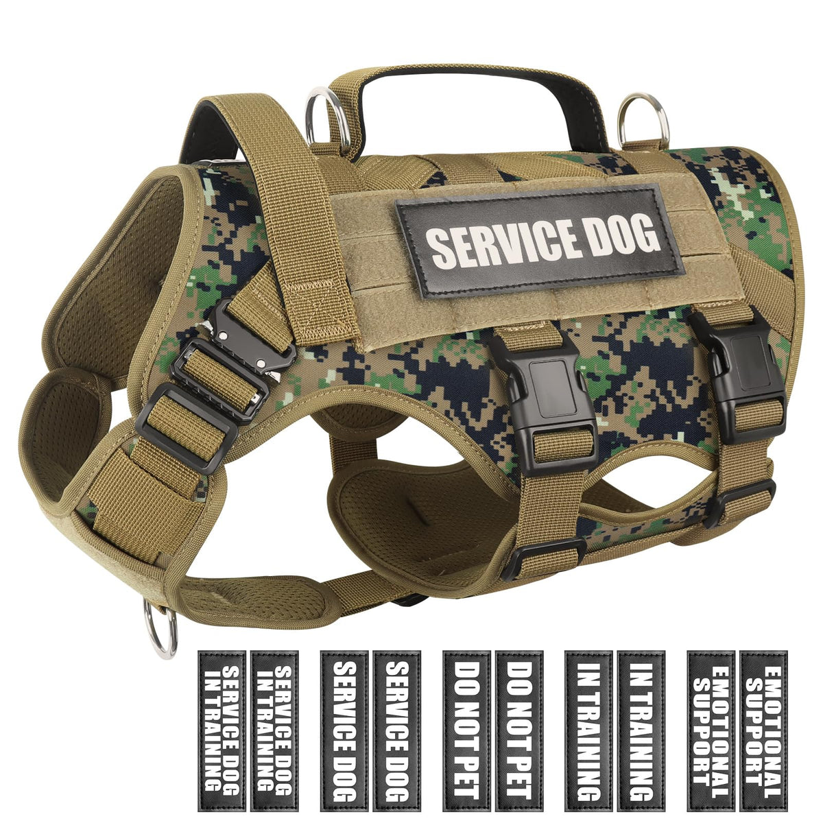 WINSEE service dog vest worn on a medium dog for durable workwear during service and training