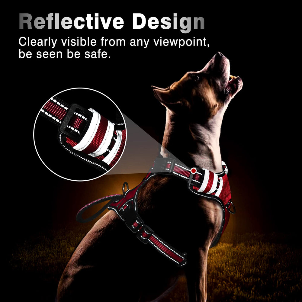 WINSEE service dog vest padded handle offers secure control in crowded areas.