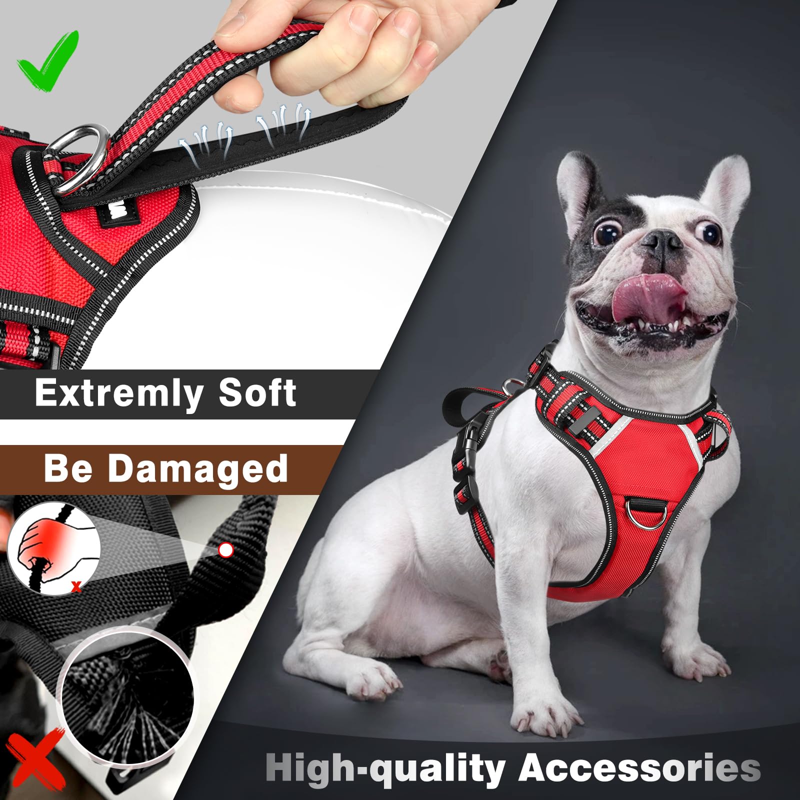 WINSEE vest in reflective nylon enhances visibility during dawn or dusk walks