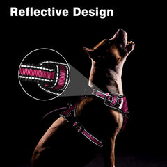 WINSEE service dog vest reflective nylon boosts visibility during dawn or dusk outings.
