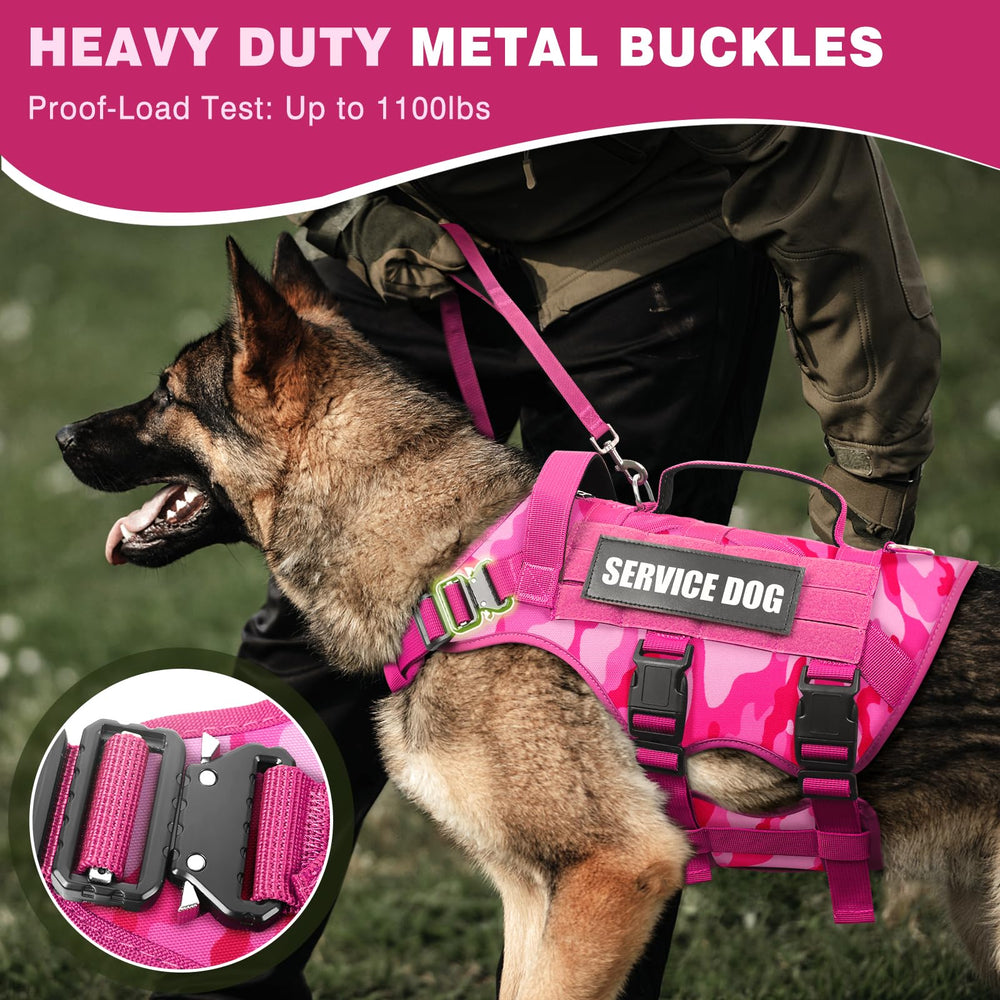 WINSEE service dog vest side view highlights padded comfort and breathable mesh for all-day wear.