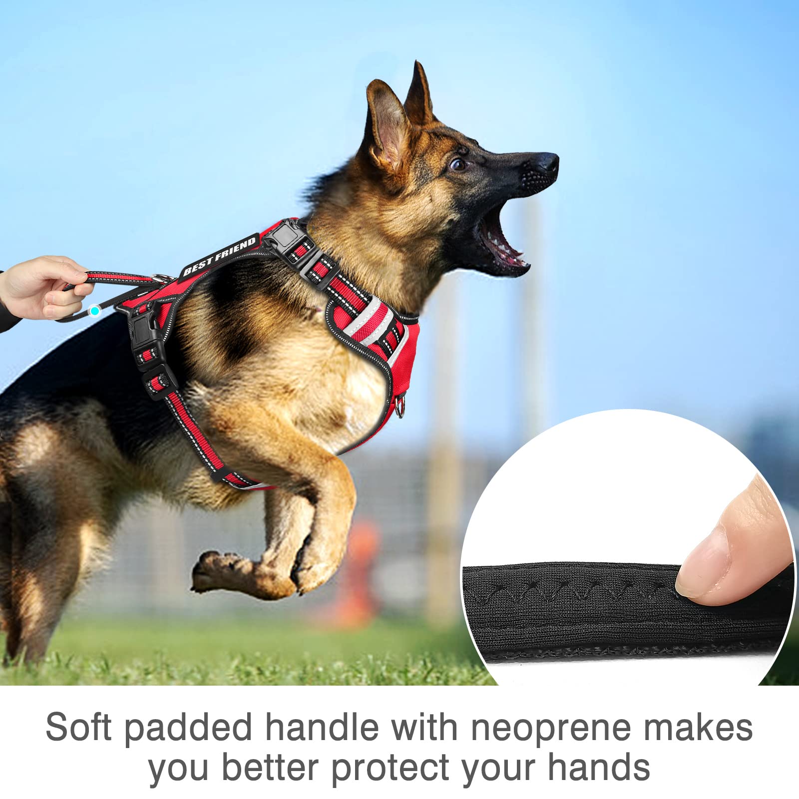 WINSEE service dog vest size chart helps pick the perfect fit.