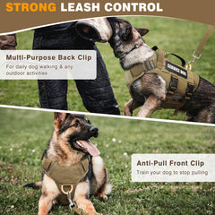 WINSEE service dog vest includes three D-rings for versatile leash options