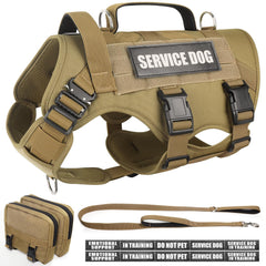 WINSEE tactical dog harness front view shows rugged build for training and outdoor use