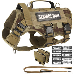 WINSEE Tactical Dog Harness front view shows rugged build for training and daily wear