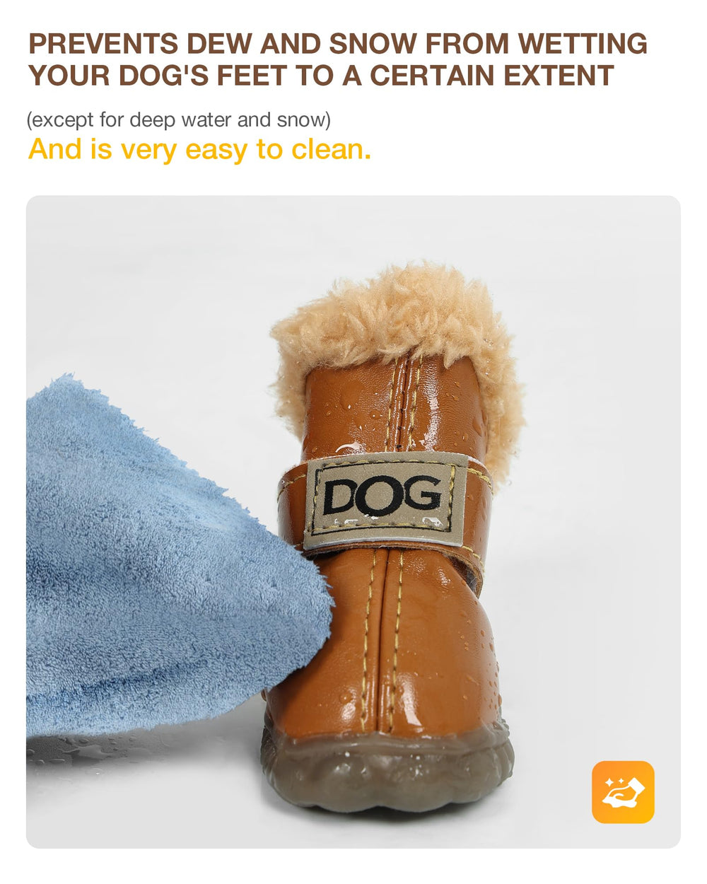 WINSOON Winter Dog Boots on-dog-walk during a snowy outing for protected paws.