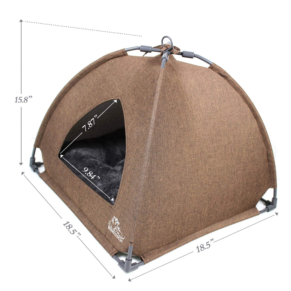 Winsterch Cat Bed Cave assembly video showing quick setup