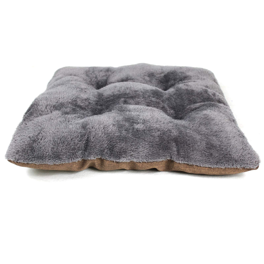 Winsterch Cat Bed Cave brown texture closeup showing soft fabric