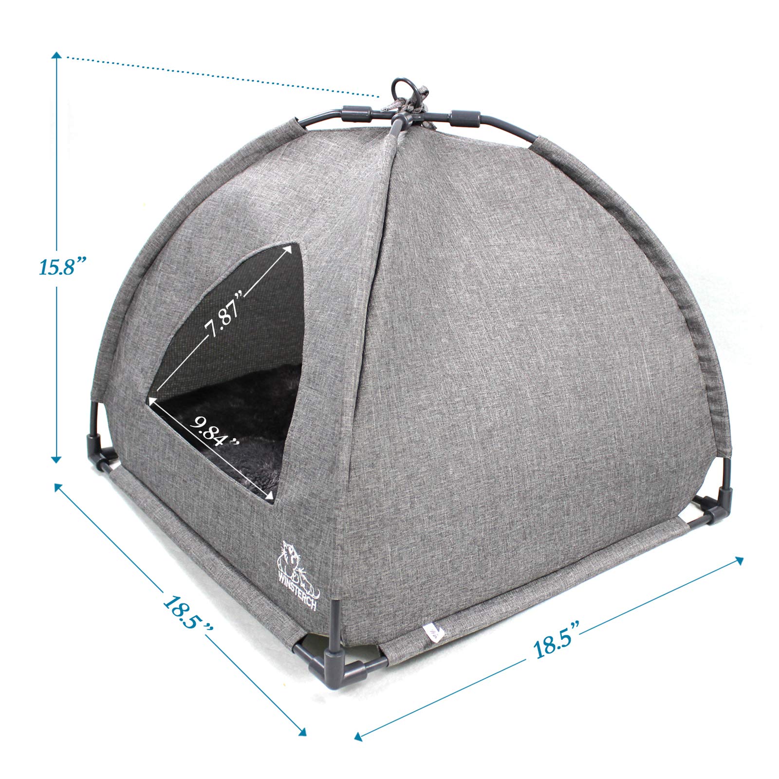 Winsterch removable pillow grey inside demonstrates easy cleaning and flexible use as a lounge.