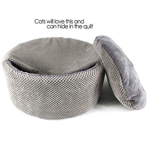 Winsterch large cat bed enclosed cave, secure hideaway for indoor cats
