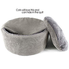 Winsterch large cat bed enclosed cave, secure hideaway for indoor cats
