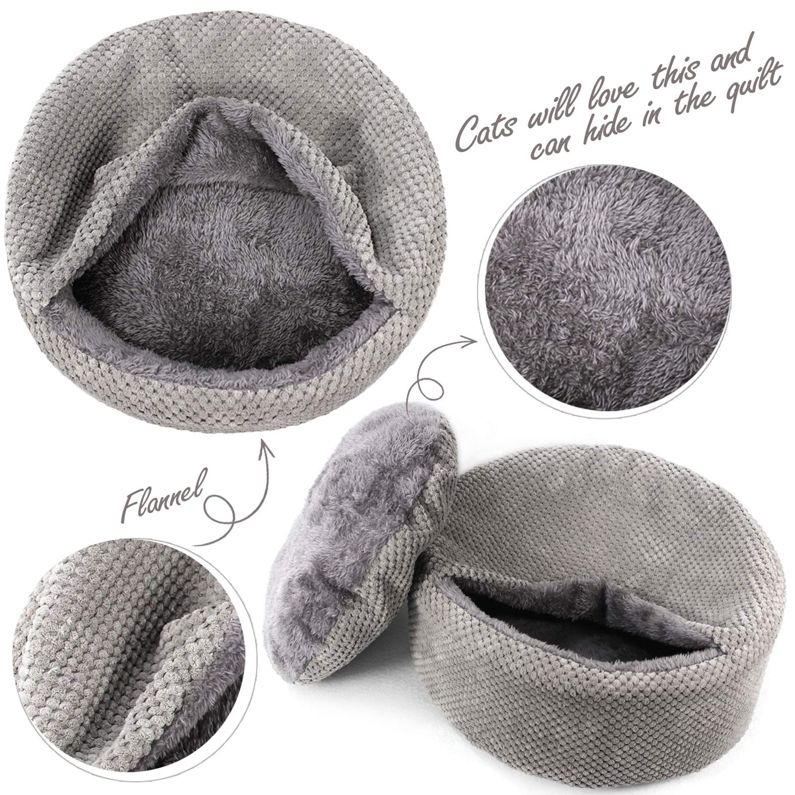 Winsterch Warm Cat Bed placed in a quiet corner for calm lounging.
