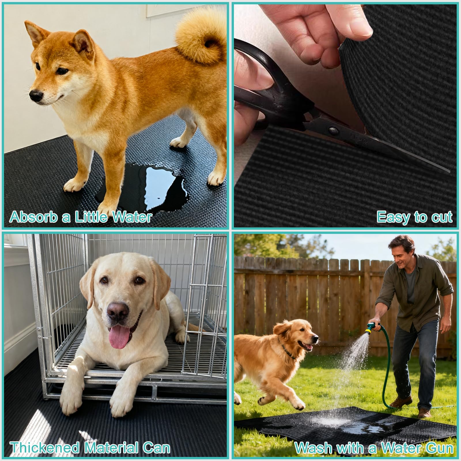 Wiojtry Pet Crate Mat suited for indoor and outdoor use.