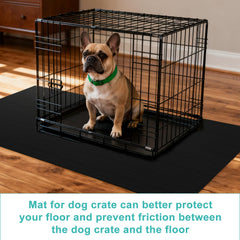 Wiojtry Pet Crate Mat non-slip bottom stays in place on floors.