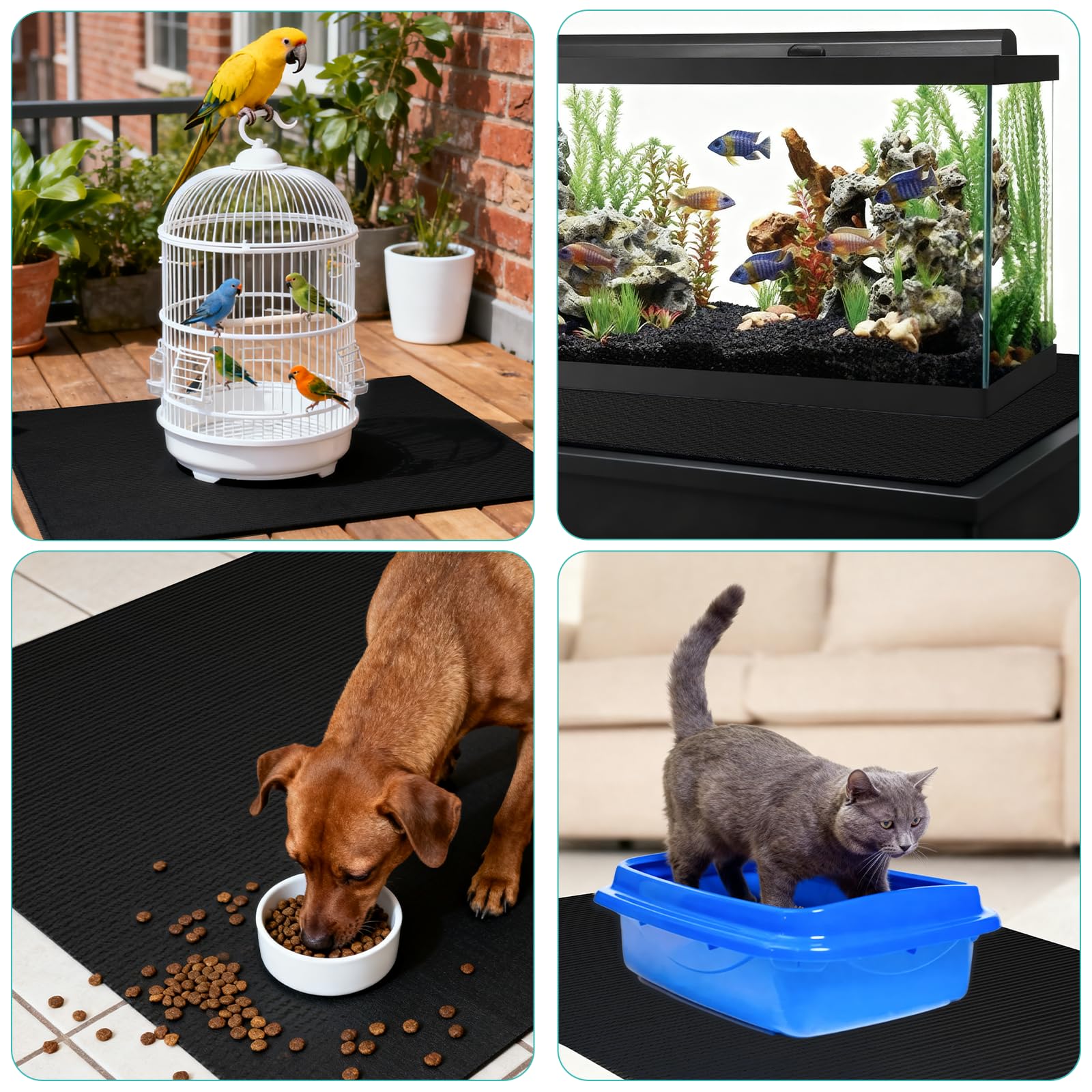 Wiojtry Pet Crate Mat washable and easy to clean.