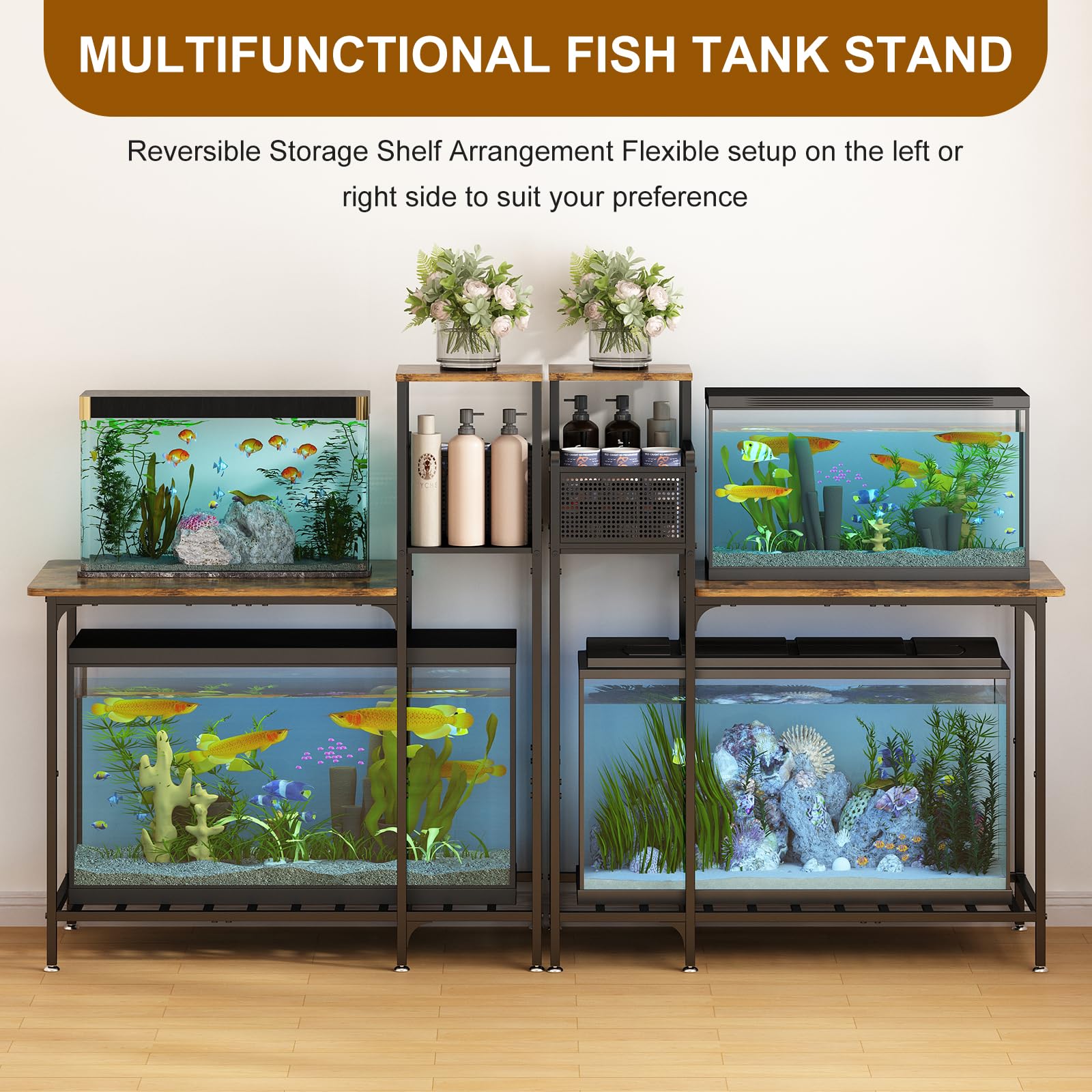 Wisdom Star sturdy metal frame ensures stable support for tanks and terrariums