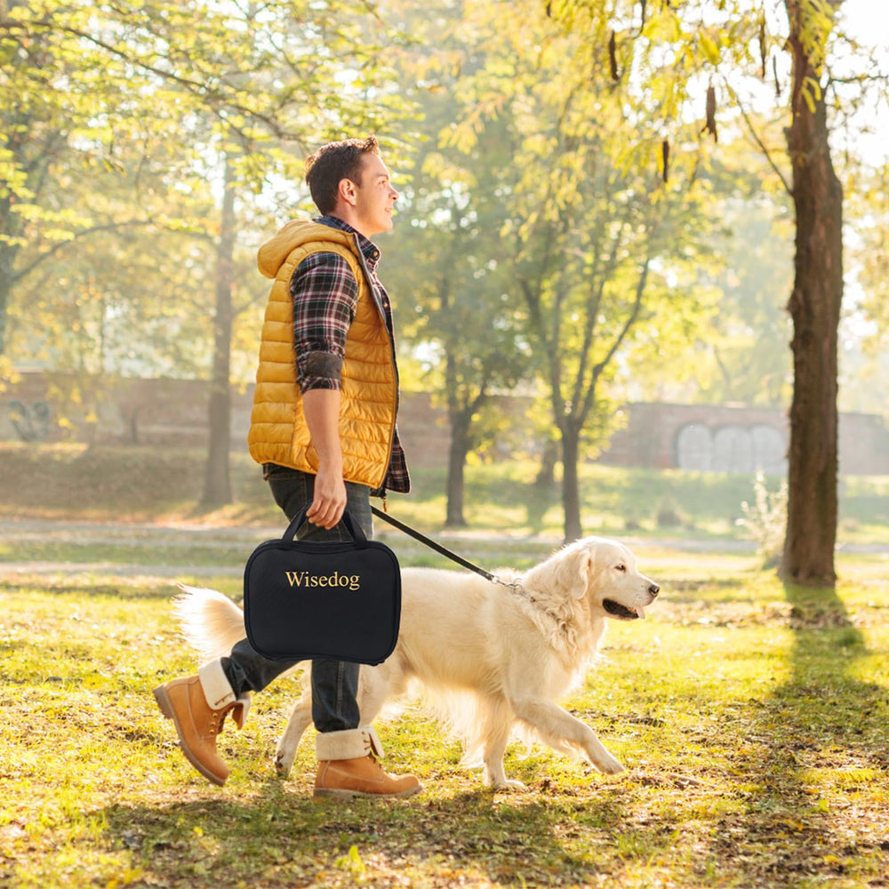 Wisedog 7-piece pet grooming kit blue provides versatile care at home.