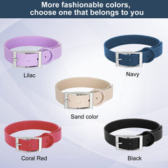 Wisedog adjustable blue collar with anti-rust pin clasp enhances fit