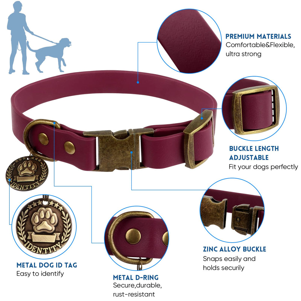 Wisedog burgundy leash in hand demonstrates comfortable grip and sturdy hardware.