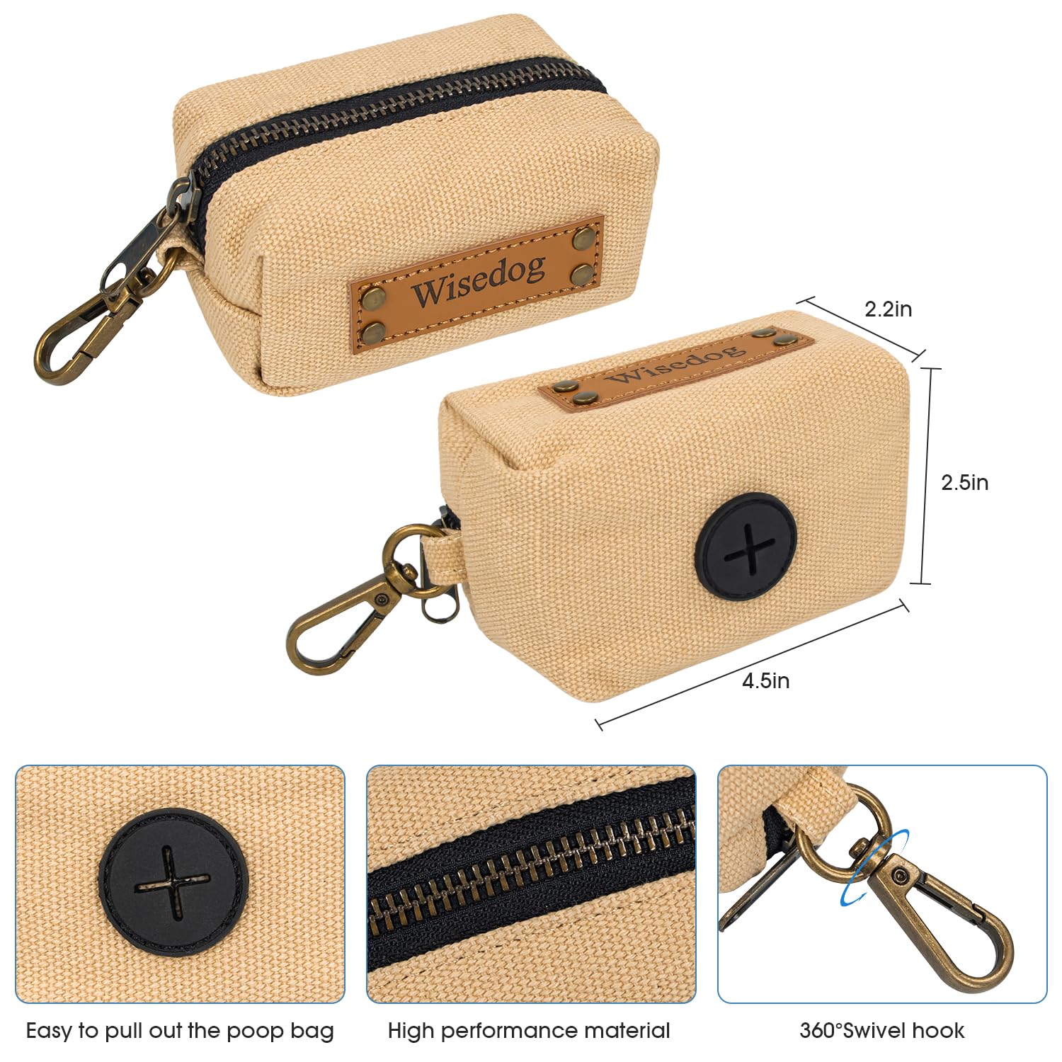 Wisedog cute metal tag on collar helps identify your dog.