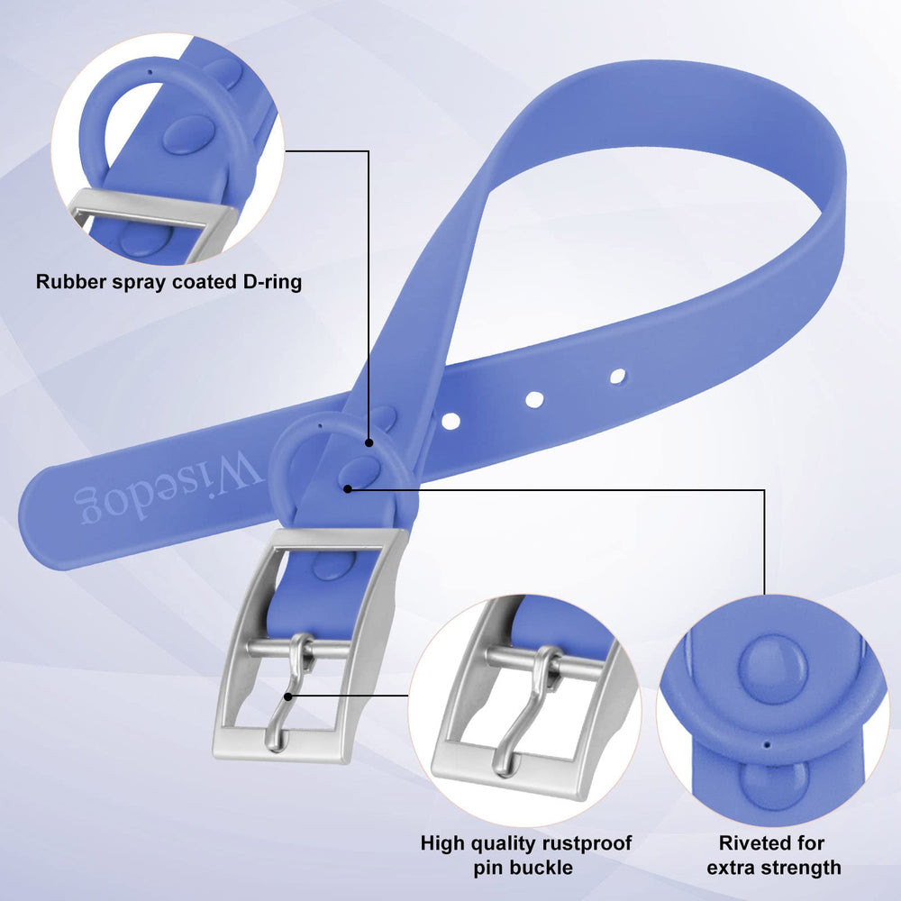 Wisedog easy-clean collar ready to wipe away mud after play