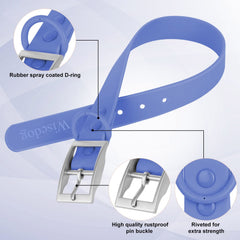 Wisedog easy-clean collar ready to wipe away mud after play