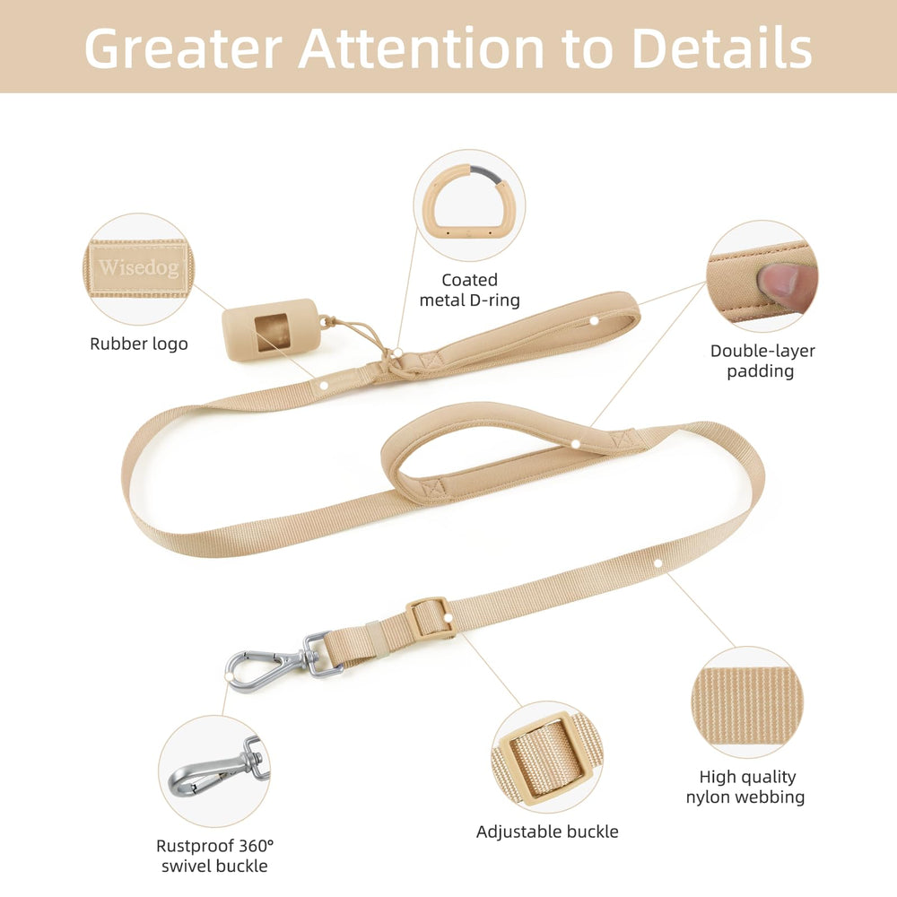 Wisedog heavy-duty leash resisting strong pulls for larger dogs