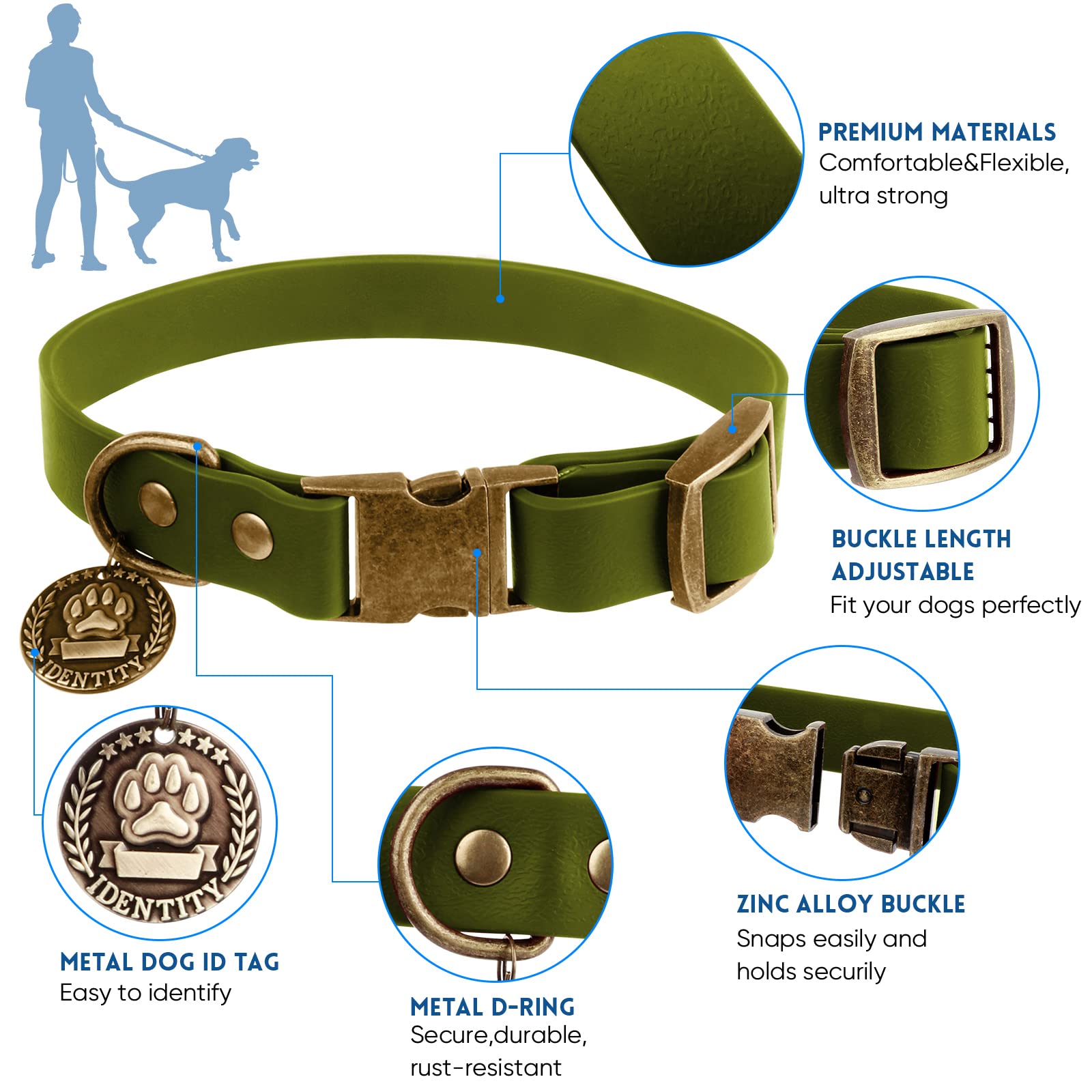 Wisedog-leash-4ft-green shows sturdy leash for daily walks and training.