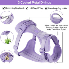 Wisedog No Pull Harness with two quick-release buckles for easy on/off.